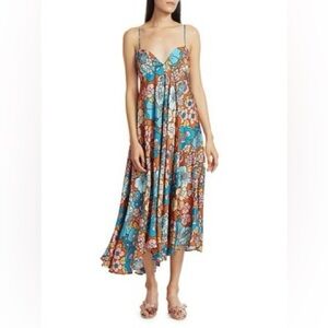 DODO BAR OR Mila Dress Floral Asymmetric Hem A-Line Midi Dress